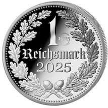 1 Unze Silber 100 Jahre Reichsmark 2025 (Auflage: 1.925 | Privymark | Polierte Platte)