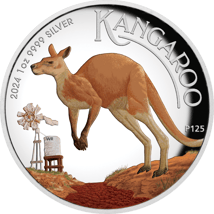 1 Unze Silber Känguru Nugget 2024 (Auflage: 5.000 | High Relief | Polierte Platte)