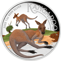1 Unze Silber Känguru Nugget 2025 (Auflage: 5.000 | High Relief | Polierte Platte)