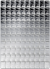 100 x 1g Silber Tafelbarren Combibarren