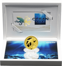 2 Unze Gold Ocean Five Oktopus 2023 PP (Auflage: 50 | Polierte Platte)
