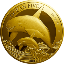 2 Unze Gold Ocean Five Orca 2024 PP (Auflage: 50 | Polierte Platte)