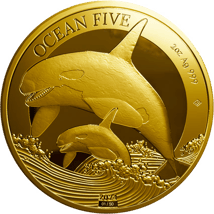 2 Unze Gold Ocean Five Orca 2024 PP (Auflage: 50 | Polierte Platte | Zertifikat Nr. 50)
