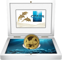 5 Unze Gold Ocean Five Schildkröte 2022 PP (Auflage: 33 | Polierte Platte | Zertifikat Nr. 1)