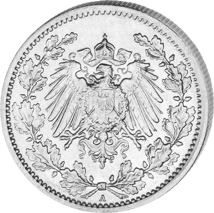 Deutschland Kaiserreich 1/2 Mark Silbermünze