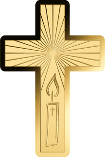 Gold Christliches Kreuz Münze