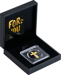 Gold Christliches Kreuz Münze