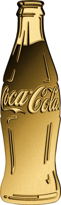 Gold Coca Cola Flasche Münze