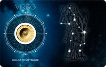 Gold Sternzeichen Jungfrau Münze