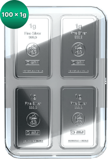 100 x 1g Silber Heimerle und Meule UnityBox