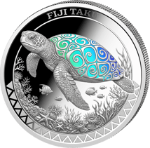 1 Unze Silber Fiji Taku Meeresschildkröte 2026 (Auflage: 1.000 | Polierte Platte)