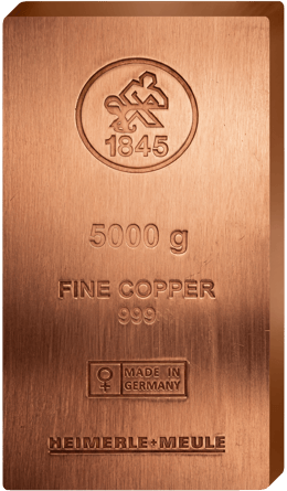 5kg Kupferbarren Heimerle und Meule