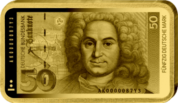 50 Deutsche Mark Gold Münzbarren (Auflage: 5.000 | Polierte Platte)
