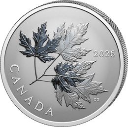 1/2 Unze Silber Gleaming Maple Leaves 2026 (Auflage: 25.000 | Reverse Proof)