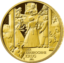 1/2 Unze Gold 100 Euro Der zerbrochene Krug - Kleist 2024 (Buchstabe: A | Auflage: 18.000)