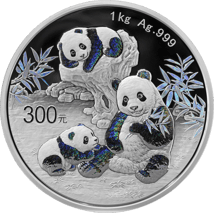 1 kg Silber China Panda 2025 PP (Polierte Platte | Auflage: 10.000)