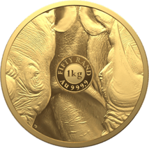 1kg Gold Big Five II Nashorn 2022 (Auflage: 15)