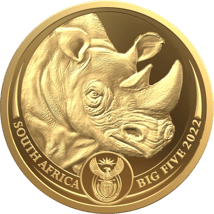1kg Gold Big Five II Nashorn 2022 (Auflage: 15)