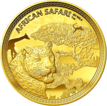 1 Unze Gold African Safari Leopard 2019 PP (inkl. Holzbox & Zertifikat | Auflage: 99)