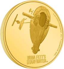 1 Unze Gold Star Wars Boba Fett's Starfighter 2022 PP (Auflage: 50 | Polierte Platte)