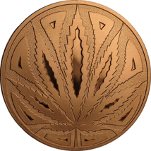 1 Unze Kupfermünze Cannabis (The Big Leaf)