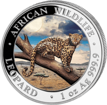 1 Unze Silber African Wildlife Leopard 2021 (coloriert | Auflage: 5.000)