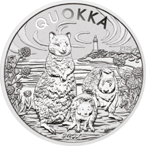 1 Unze Silber Australian Quokka 2024 (Auflage: 30.000)