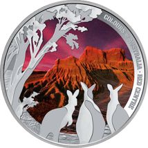 1 Unze Silber Red Centre 2024 Colours of Australia PP (Auflage: 1.000 | Polierte Platte | coloriert)