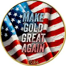 1 Unze Silber Donald Trump Make Gold Great Again II 2024 ( Auflage: 100 | teilvergoldet)