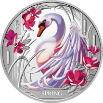 1 Unze Silber Spring Swan 2024 (Auflage: 1.000 | Polierte Platte)