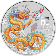 1 Unze Silber Lunar III Golden Dragon 2024 ANA Special (Auflage: 5.000)