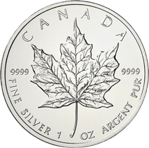 1 Unze Silber Maple Leaf 2012