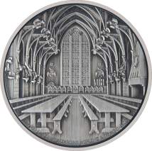 1 Unze Silber Harry Potter Hogwarts Halle 2022 (Auflage: 3.000 | Antik Finish)