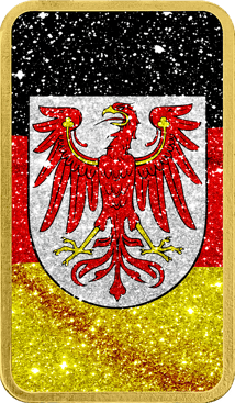 1 Unze Silberbarren Brandenburg (Auflage: 100 | teilvergoldet)