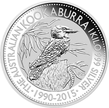 1kg Silber Kookaburra 2015