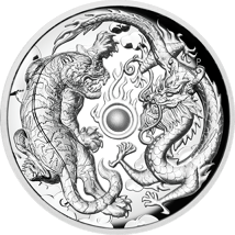 2 Unze Silber Dragon & Tiger 2018 (Auflage: 1.500 | Polierte Platte | High Relief)