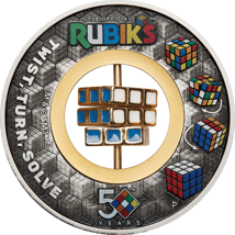 2 Unze Silber Rubik's Cube 2024 (Auflage: 3.000 | Antik Finish)