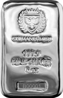 5 Unze Silberbarren Germania Mint