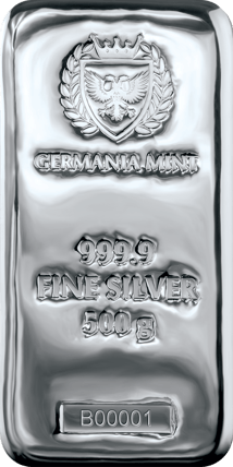 500g Silberbarren Germania Mint
