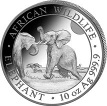 Silber Somalia Elefant First Struck Set 2024 (Auflage: 300 Stück)