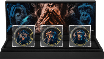 Three Monkeys Set 2024 (Auflage: 50 | teilvergoldet | Iced out)