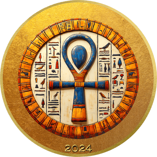 1 Unze Silber Goldenes Ägypten Sonnenauge 2024 (Auflage: 50 | teilvergoldet)