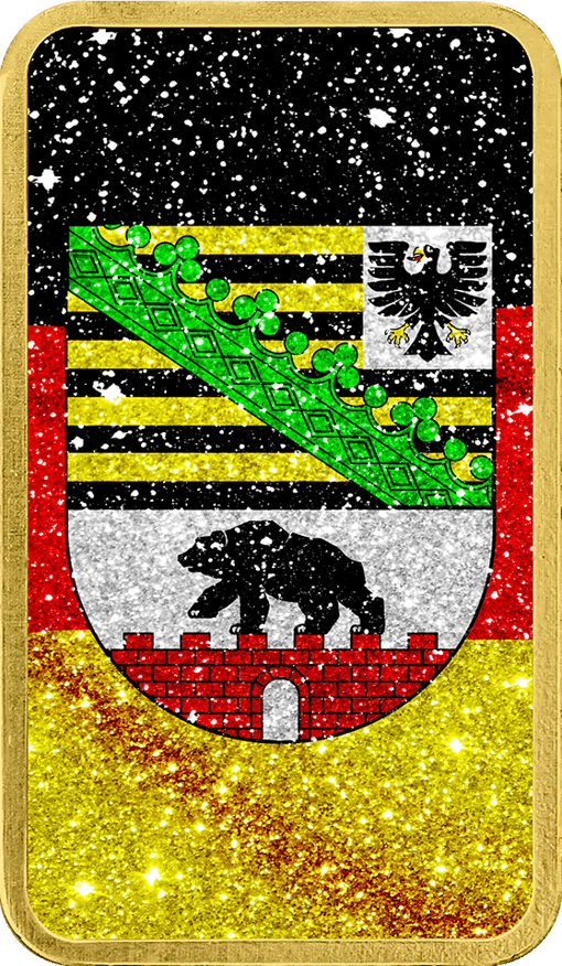 1 Unze Silberbarren Sachsen-Anhalt (Auflage: 100 | teilvergoldet)