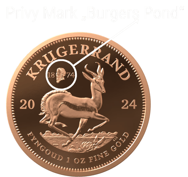 Krügerrand mit Burgers Pond Privy Mark